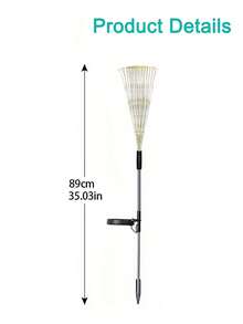 1 件装太阳能花园烟花灯户外防水 60/90/120/180 LED 烟花太阳能灯适用于室外露台后院庭院小路走道装饰（彩色）