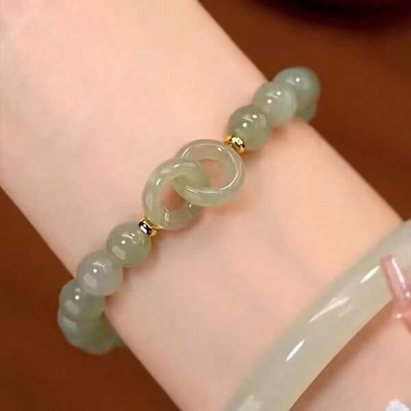 1pc Interlocking Bracelet, Auspicious Knot Design, Friendship Gift For Women