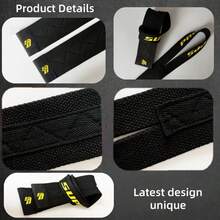 Professional Deadlift Straps, Protective Weightlifting Wrist Wraps & Pull-Up Strength Training Grip Aids