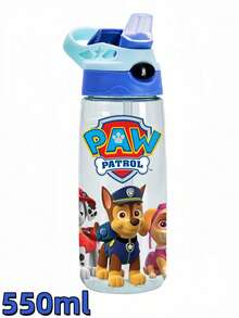 1Pc Paw Patrol 500ml/16oz Party Water Cup Water Bottle Large Capacity With Straw Portable Handle Non-Leaking Water Cup Suitable For Birthday Party Thanksgiving Party Halloween Party Christmas Party (The Lid May Be Random)