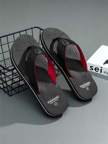 Men's Summer New Casual Thong Sandals, Versatile, Thick Sole, Comfortable, Breathable, Durable, Outdoor Beach Flip Flops