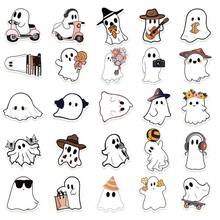 50张可爱鬼贴纸，适用于封口，笔记本，日记本，水瓶，桌面，墙壁，学校用品，教室装饰 - 彩色 - 查看 8