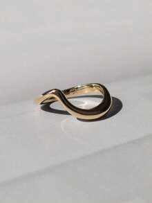2pcs S925 & 925 Sterling Silver Minimalist Lightweight Luxury Curved Twist Band Rings, Inlaid With Diamonds, Elegant Ladies' Dating Party Anniversary Jewelry Gift - 曲線橢圓鑽石套戒 - 查看 5