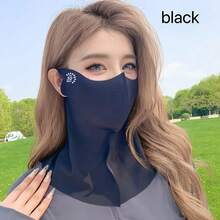 1 Women's Summer Breathable Face Mask, Full Face Coverage, Neck Protection, Sun Hat, Suitable For Summer Travel - Black - View 11