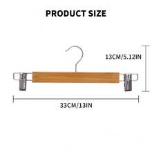 3pcs Solid Wood Trousers Hangers, Trouser Rack, Non-Slip Anti-Wrinkle Clip Storage Clip , Suitable For Underwear, Skirts, Jeans, Trousers And Other Space-Saving Wardrobe Storage Storage Racks