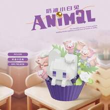 Bộ đồ chơi lắp ráp hình động vật và cây trồng trong chậu Kawaii Decorations Đồ chơi giáo dục trẻ em Khối siêu nhỏ Đồ chơi lắp ráp thú cưng Quà tặng Giáng sinh/Quà tặng năm mới/Quà tặng sinh nhật, Đồ trang trí để bàn - Nhiều màu - Xem 9