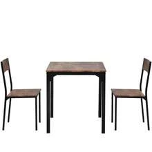 Dining Table Set, Dining Table With 2 Chairs, For Balcony, Dining Room, And Living Room, Vintage Brown
Description - 1 - View 8