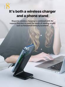D8 15W Fast Magnetic Charger Stand Compatible With I Phone 17/1615/14/13/12 Series, Fast Charging With Charger Stand Compatible With I Phone17/16 / I Phone16 Pro / I Phone 16 Pro Max /15, 14,13,12 Pro Max/Pro/Mini/Plus - Multicolor - View 6