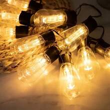 一套5米/10颗LED灯或8米/20颗LED灯防水太阳能木瓜串灯，暖白光，8种照明模式，适用于户外、派对、露营、家居、道路和栏杆装饰 - 木瓜燈 - 查看 10