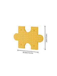 1 件拼图壁挂式钉板储物架，无需钻孔 - 彩色 - 查看 2
