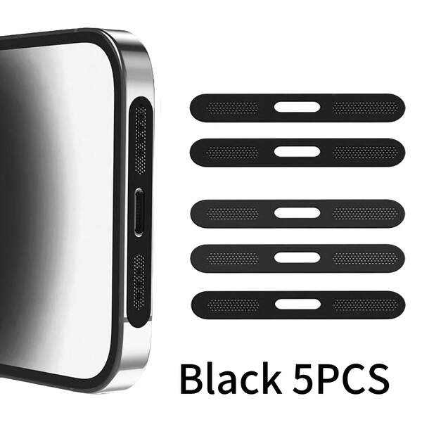 5pcs Premium Metal Dustproof Nets For IPhone 17Pro/17Ari/14/15 Series - Integrated Dust Protection Film, Anti-Dust Stickers With Mesh Design, Compatible With IPhone 15/15 Pro/15 Pro Max/15 Plus & 14/14 Plus/14 Pro/14 Pro Max/13/13 Pro/13 Pro Max/12/12 Pro/12 Pro Max