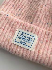 Colorful Polka Dot Knitted Hat For Women, Autumn/Winter Ear Protection Warm Beanie Cap, Maillard Headwear, Suitable For Casual Outfit