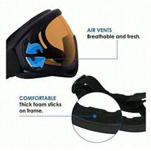 Winter Windproof Skiing Glasses Goggles Outdoor Sports Eyewear Glasses Ski Dustproof Cycling Lens Frame Sunglasses Men Women Outdoor Sports Ski Goggles Anti-Fog Snowboarding Snowmobile Glasses UV400 Charngeable Lens Teen Charistmas Cycling Anti-Fog Ski Goggles Motorcycle Goggles Winter Snowboard Skiing Glasses Outdoor Sport Windproof Ski Mask Off Road Goggles Helmet