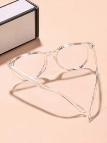 1 Piece Of Transparent Box Retro Style Women's Glasses For Halloween Witch/Retro Character Dressing Up Accessories Made Of Plastic Material, Resistant To Falling, Suitable For Campus Activities/Daily Reading - 彩色 - 查看 5