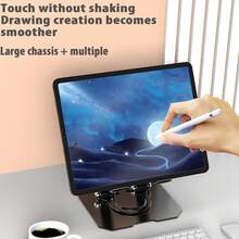 1Pcs Tablet Stand Holder, 360° Rotating Tablet Holder, Height Adjustable Carbon Steel Tablet Holder, Lifting Folding Monitor Stand, Portable Computer Stand For Tablets Monitor E-Reader Up To 12.9 Inches - 1Pcs-metal PadHolder - View 7