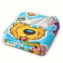 Bear In The Big Blue House Soft Flannel Blanket - Cozy All-Season Gift Blanket With Playful Bear & Friends Design, Perfect For Home Decor, Office, Or Travel, Allseason Blanket |   Playful Design |   Polyester Blend, Bear Blanket - 280GSM It's An Interesting Gift For Birthdays, Christmas, Halloween, Thanksgiving And New Year For Female Family Members, Friends, Classmates, Best Friends And Boyfriends And Girlfriends. It's Suitable For Napping, Camping And Cute Home Decoration And For Pet For All Seasons, Machine Washable. Applicable For Sofa, Bedding, Office, Also Suitable For Camping And Travel, An Ideal Gift For Birthdays And Holidays. - 如圖所示 - 查看 7