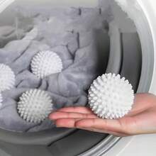 6个可重复使用的洗衣球，神奇防缠绕绒毛收集器，毛发去除器，洗衣机和烘干机清洁球，非电动软洗工具，用于去除猫狗毛发、绒毛和绒毛的洗衣球，洗衣机洗涤剂烘干球，宠物毛发去除器，洗衣机配件 - 彩色 - 查看 5