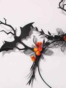 1 件哥特式玫瑰骷髅万圣节派对头带，深色美学骷髅头发带，ABS 塑料哥特式角色扮演头饰，适合女性