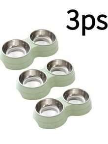 Dual-Purpose Stainless Steel Pet Bowl 100ml Dog Water Feeder Food Bowl, Plastic Pet Bowl For Cats And Dogs - Multicolor - View 18