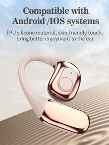 1 Pair Of Wireless Open-Ear Bone Conduction Earphones Ear-Hook Sports Running Heavy Bass Long Battery Life Headphones Unisex Style Smart Voice Assistant Wake-Up AI Translation Noise Reduction Digital Display