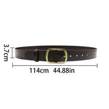 1 Piece Of Men's Alloy Japanese Buckle Antique Belt, Men's Soft Leather Youth Perforated Copper Needle Buckle