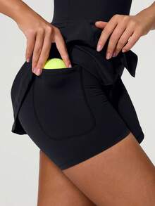 MASKERT Tennis Skirt "Women's Sports Half Skirt Tennis Golf Skirt Outdoor Sports Half Skirt Anti Glare Sportswear Comfortable And Skin Friendly