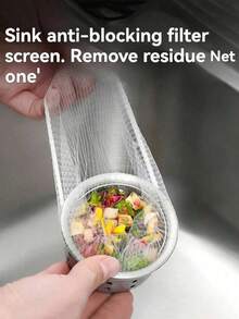 100PCS Disposable Mesh Sink Strainer Bags, Kitchen Sink Strainer Filter Mesh Bag Anti Clogging Elastic Kitchen Sink Strainer Mesh Trash Bag, Fits Most Sizes Of Sink Strainer