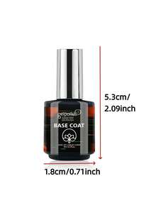 2Pcs Base Coat And No Wipe Gel Top Coat Set - Shine Finish And Long Lasting, Soak Off LED Nail Lamp Gel Base Top Coat Finish Nail Art Design Manicure Gifts For Women - Clear - View 8