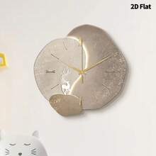 2D Flat 1pc Modern Minimalist Home Decor Wall Clock, Super Quiet Quartz Movement, No Ticking Sound, Silent Decorative Wall Clock Suitable For Living Room, Bedroom And Office, Fashionable Bedroom Wall Clock Decor, Room Decor