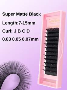 ARTSTAR 12 Rows One By One Lash Extensions Classic Eyelashes Extensions J/B/C/D Curl Natural Soft False Individual Lashes 6-15mm Black - C - View 7