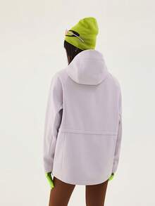 TECTOP Damen Thermojacke mit Kapuze, Outdoor Wandern Sport Mantel, weiches Material, Reißverschlusstaschen, Herbst/Winter