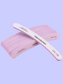 5 件灰色专业弧形指甲锉 100/180 粒度，美甲用品，美甲工具，美甲工具，返校，指甲，按压指甲的美甲工具 - 灰色 - 查看 5