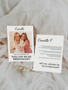 个性化贺卡定制生日贺卡添加您的定制照片图片文字感谢卡节日情人节结婚周年派对邀请卡返校，返校，学校用品 - 閨蜜 - 查看 5