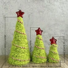 Whimsical Christmas Tree Artificial Holiday Tree Plush Tabletop Decorations For Home Office Party