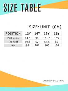 2pcs/Set Tween Girls' Street Style Solid Color Loose Straight Leg Casual Pants