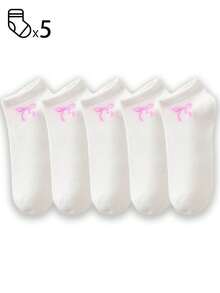 20/10/5/1 双女士短袜、隐形袜、白袜子、黑袜子、灰袜子、女袜、可爱袜子、女童袜子、黑色袜子、卡通细节、导轨透气孔设计、吸湿排汗、柔软顺滑，适合各种节日、运动、休闲、商务等日常穿着，一年四季均可穿着，颜色组合随机。 - 白色 - 查看 9