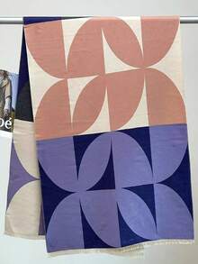 1pc Women's Geometric Floral Jacquard Color Block Faux Cashmere Warm Scarf, Elegant Aristocratic Style Scarf Shawl For Autumn/Winter, Suitable For Daily Matching, Dates, Gatherings, Parties, Outdoor Activities, Commuting