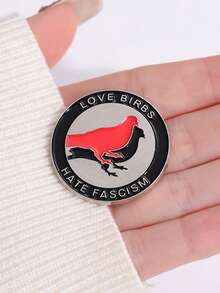 1pc Peace & Olive Branch Pin, Animal Pigeon Metal Badge Brooch For Clothing, Bag, Hat, Good Friend Gift - animal - View 11