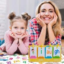 Phonetik Englisch Lernkarten CVC Wörter Vokal Konsonant Tischkalender Lernkarten - Interaktives Rechtschreibspiel, Wortbildungskarten, Phonetik Lernkarten Blitzkartenspiel für Kindergarten Klassenzimmer Lernaktivität Sonderpädagogik Sprachlernen Karten - Verschiedenfarbig - Übersicht 6