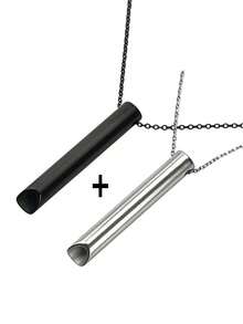 Naszyjnik oddechowy 1 szt., redukujący lęk i stres, bez gwizdka, urządzenie uspokajające Calmigo do medytacji, narzędzie do głębokiego oddychania i uważności