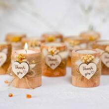 10 Pack Tealight Candle Holders Wedding Favors Guests - Return Gifts Bridal Shower, Party Favors Adults Guest, Thank You Gifts - Decorative Table Centerpiece