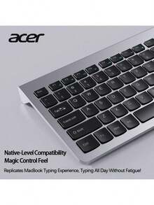 Acer OKW 228 輕薄手感鍵盤 剪刀腳結構靜音打字 USB有線連接 桌上型電腦筆記本適用 黑色 - 黑色 - 查看 5