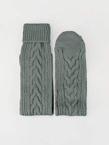 1双加厚针织麻花过膝袜，保暖休闲，日常穿着舒适。 - 彩色 - 查看 12