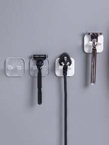 3/5 Stücke tragbarer Rasierer Halter Regal mit Saugnapf Haken, geeignet für Dusche, Badezimmer, Reisen, Wandmontage, wiederverwendbar