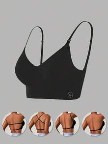 1pc Women's Sexy Backless Strapless Bra - Seamless Non-Transparent Cups, Adjustable Shoulder Straps, Thin Profile For Wedding, Formal, Evening Dresses - No Underwire Needed, Bridal Lingerie & Special Occasion Bras, Evening Wear Support, Modern Bra Design, Comfortable Fit Bra - 黑色 - 查看 7