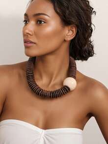 1 件夸张个性化时尚经典串珠项链，适合女性派对、度假和日常佩戴 - X-1280 - 查看 2