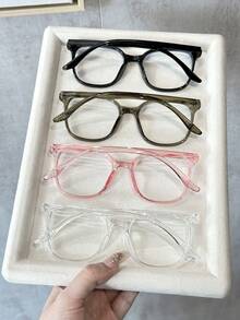 1-Piece Set Of Bohemian Style Women's Glasses With Oversized Plastic Frame, High-Quality Texture For Daily Wear, Exuding A Sense Of Temperament. Preferred Accessories For Shopping/Work/Afternoon Tea - 彩色 - 查看 8