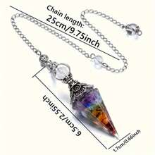 Crystal  - 6 Sided Orgone, Natural Fragments And Resin Spiritual Pendant For Autumn - 藍色水晶 - 查看 6