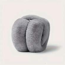 1 paquet de cache-oreilles souples et élastiques pour femmes - style mignon de dessin animé rose et blanc, à laver à la main seulement, accessoire pour temps froid