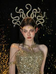 Three Colors Optional Snake Snake Headband, Scary Exaggerated Funny Animal Headband, Role Play Props, Stage Props.